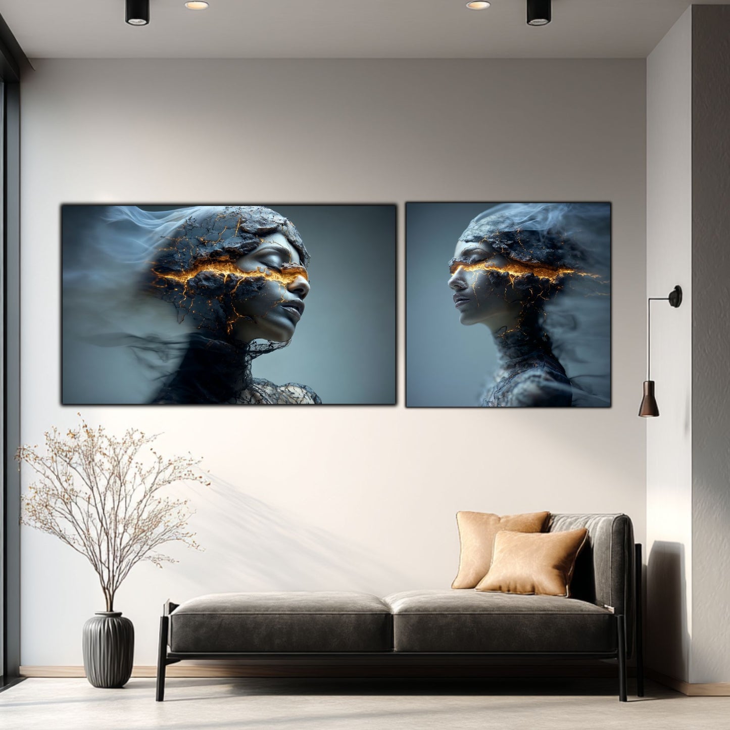 Set 2 Tablouri Decorative Premium - „Fractured Dream” - No11