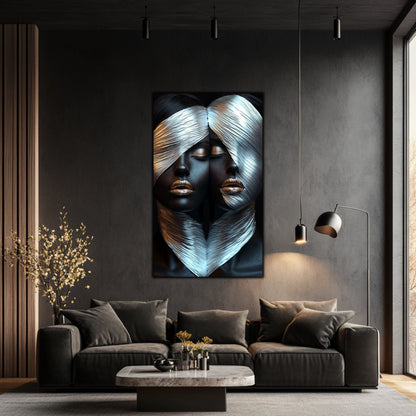 Tablou Decorativ pt Living - Print UV pe Sticla - „Silken Silence” - No03