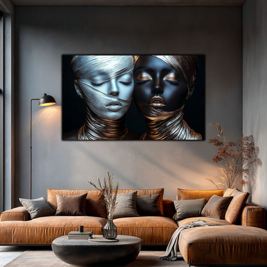 Tablou Decorativ pt Living - Print UV pe Sticla - „Silken Silence” - No08