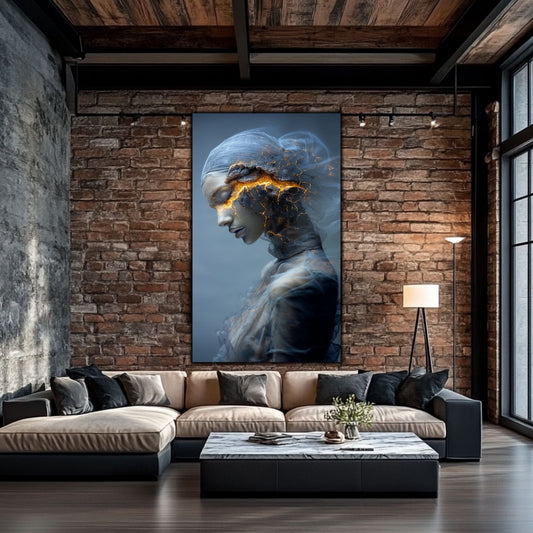 Tablou Decorativ Premium pe Sticla Securizata - „Fractured Dream” - No01