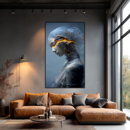 Tablou Decorativ Premium pe Sticla Securizata - „Fractured Dream” - No01