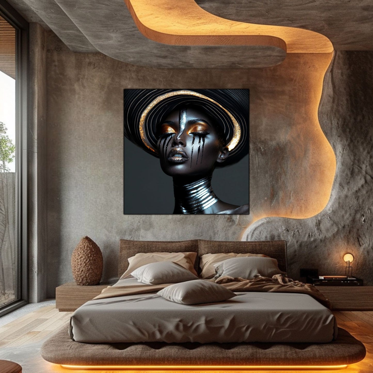 Dark Glow - Tablouri moderne pe sticlă securizată pentru living contemporan