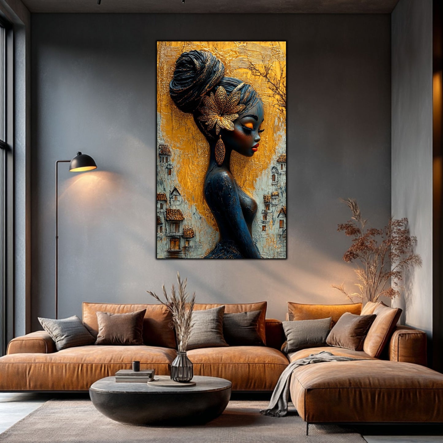 Tablou Decorativ Elegant din Sticla Securizata - 60x100 cm - Chromatic Vogue 05
