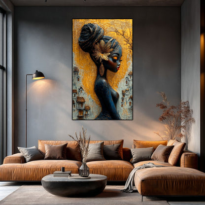 Tablou Decorativ Elegant din Sticla Securizata - 60x100 cm - Chromatic Vogue 05