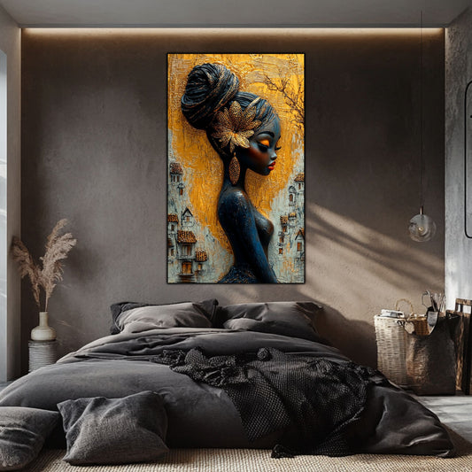 Tablou Decorativ Elegant din Sticla Securizata - 60x100 cm - Chromatic Vogue 05