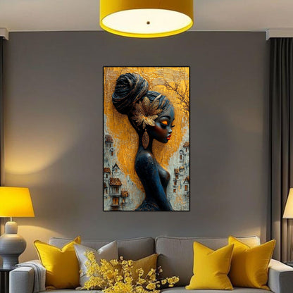Tablou Decorativ Elegant din Sticla Securizata - 60x100 cm - Chromatic Vogue 05