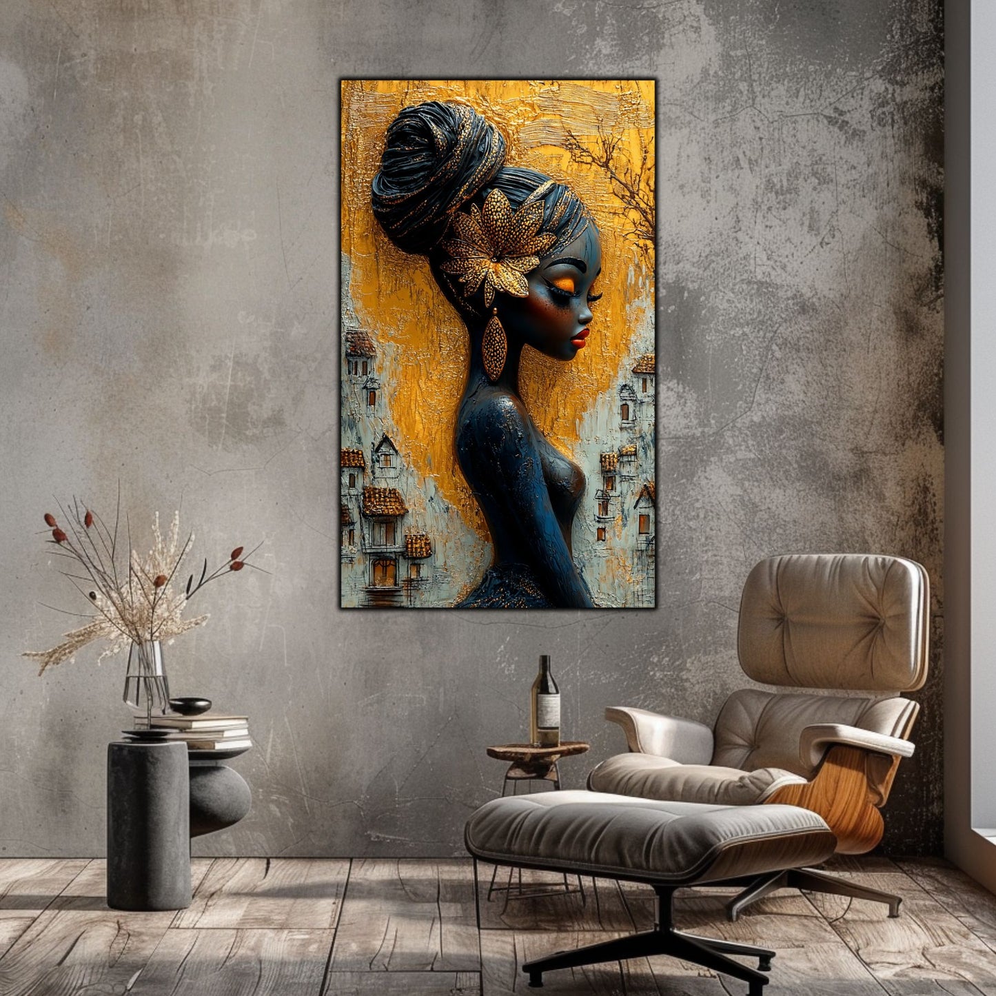 Tablou Decorativ Elegant din Sticla Securizata - 60x100 cm - Chromatic Vogue 05