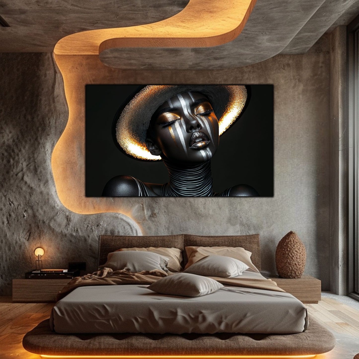 Dark Glow - Tablou elegant pentru living modern - Decor Contemporan Abstract