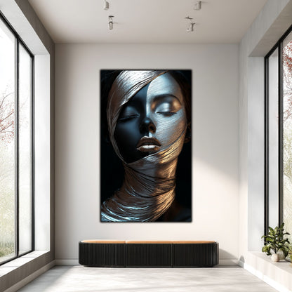 Tablou Decorativ pt Living - Print UV pe Sticla - „Silken Silence” - No02