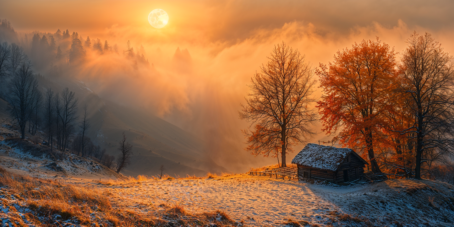 Tablou cu peisaj din Romania