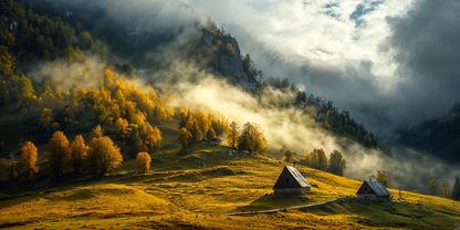 Tablou pe sticla cu peisaj romania 2