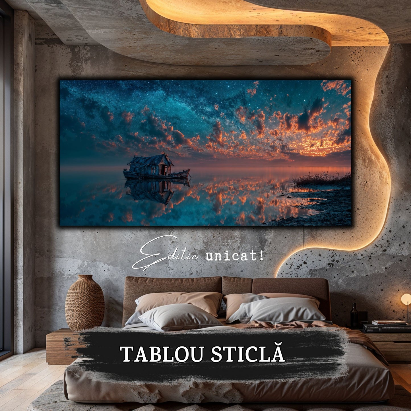 Night and Soul - Tablou Living  - Sticla Securizata - no10