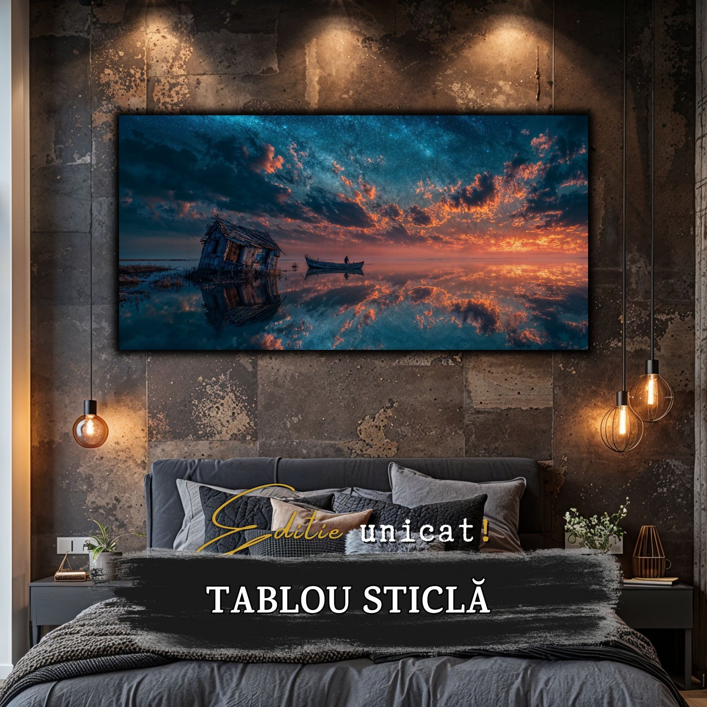 Night and Soul - Tablou Living  - Sticla Securizata - no03