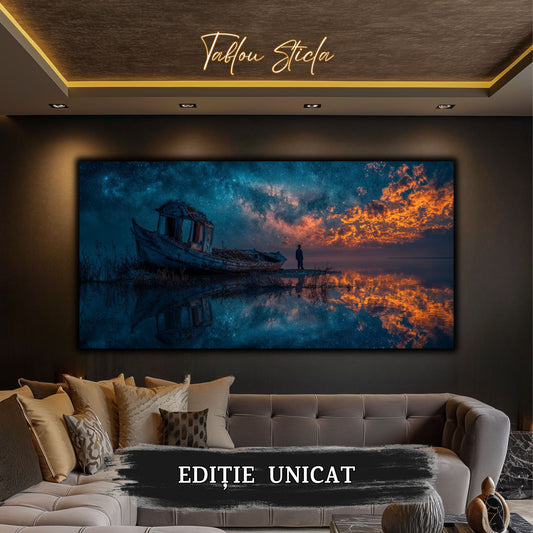Night and Soul - Tablou Living  - Sticla Securizata - no05