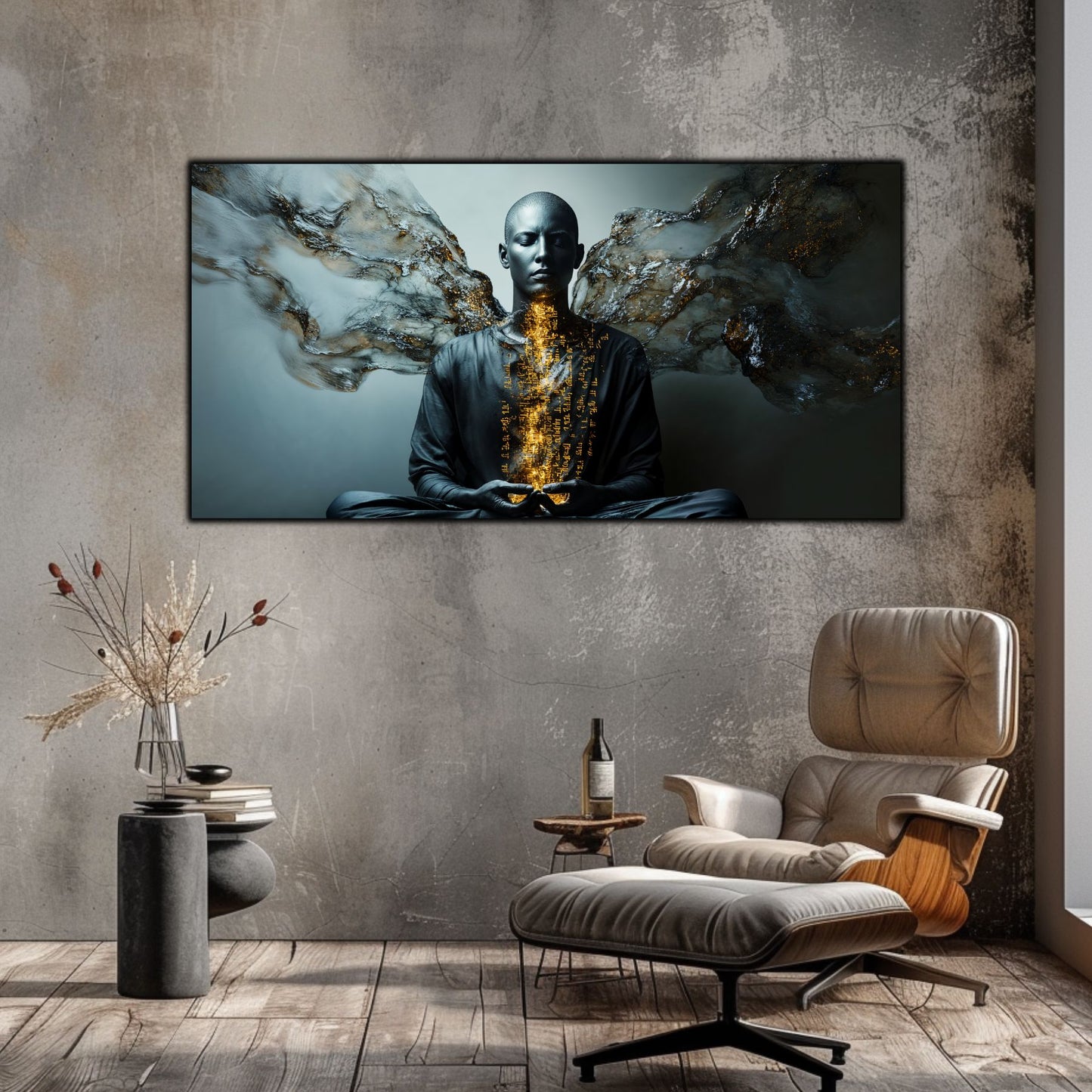 Beyond Meditation - Tablouri moderne pe sticla securizata pentru living contemporan NO31