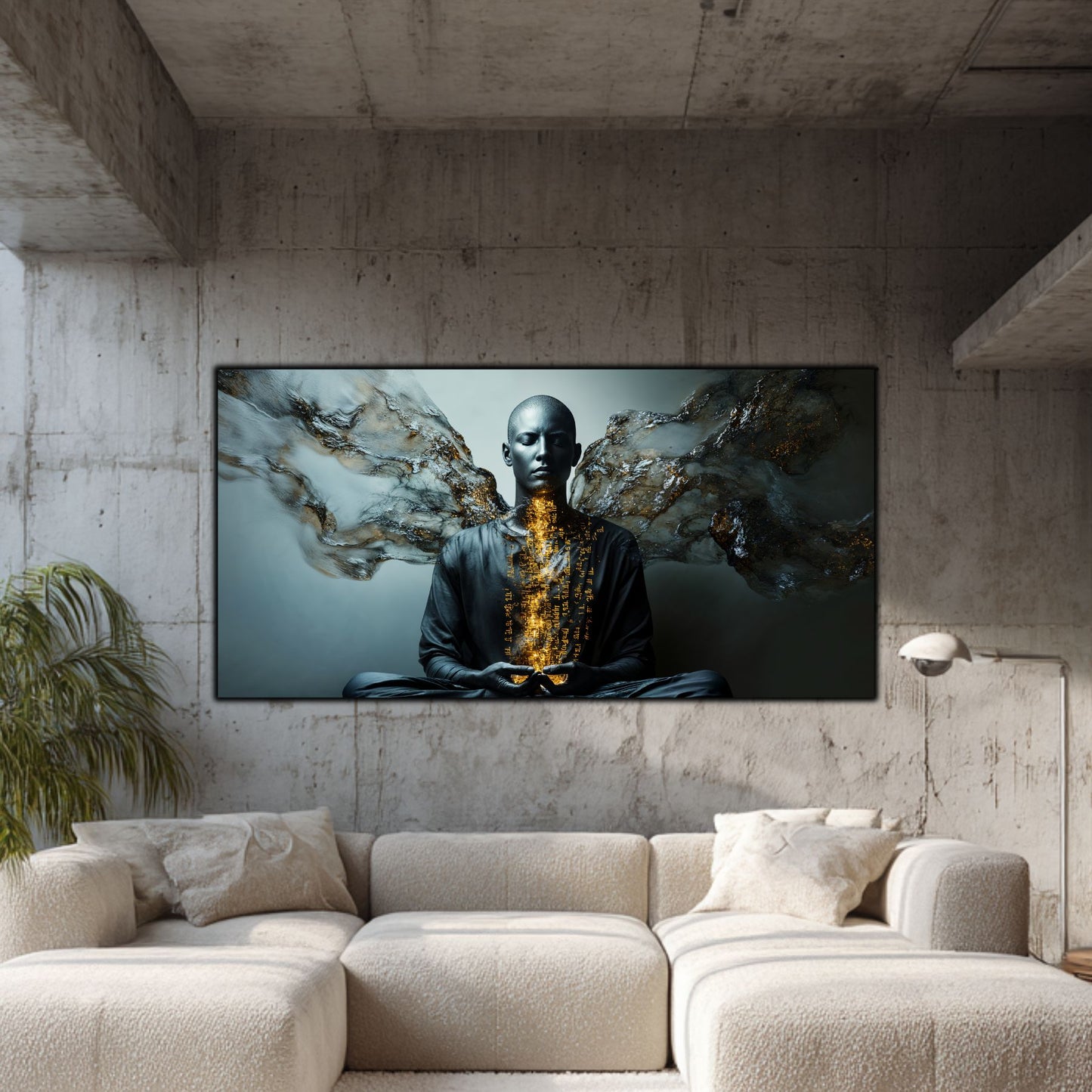 Beyond Meditation - Tablouri moderne pe sticla securizata pentru living contemporan NO31