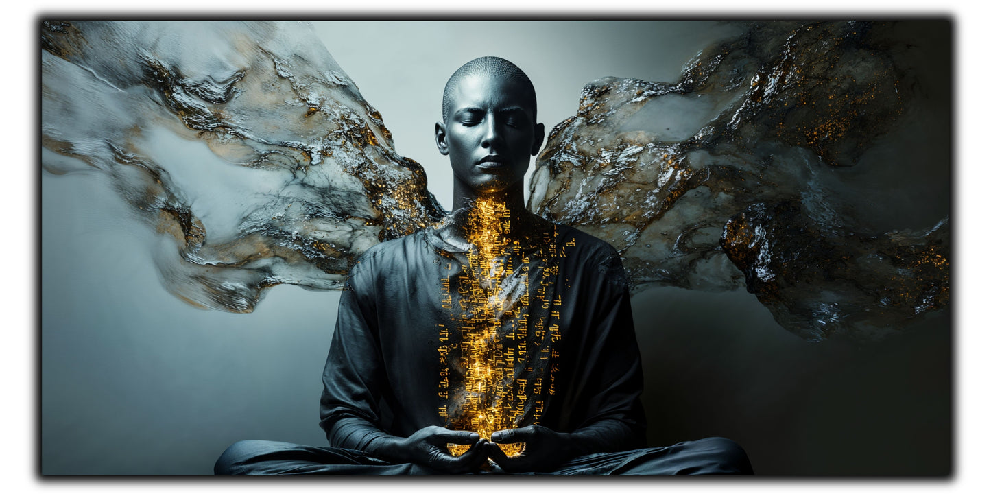 Beyond Meditation - Tablouri moderne pe sticla securizata pentru living contemporan NO31