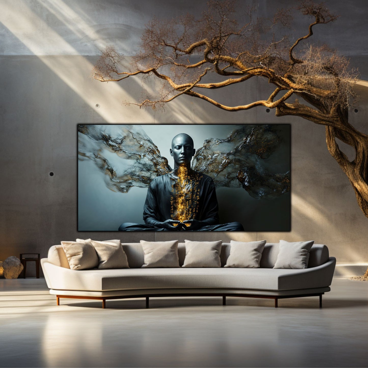 Beyond Meditation - Tablouri moderne pe sticla securizata pentru living contemporan NO31