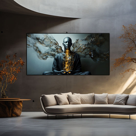 Beyond Meditation - Tablouri moderne pe sticla securizata pentru living contemporan NO31