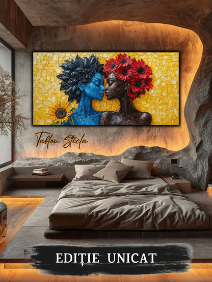 Tablou Sticla Securizata - Soul Petals no05