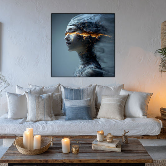 Tablou Decorativ Premium pe Sticla Securizata - „Fractured Dream” - No07