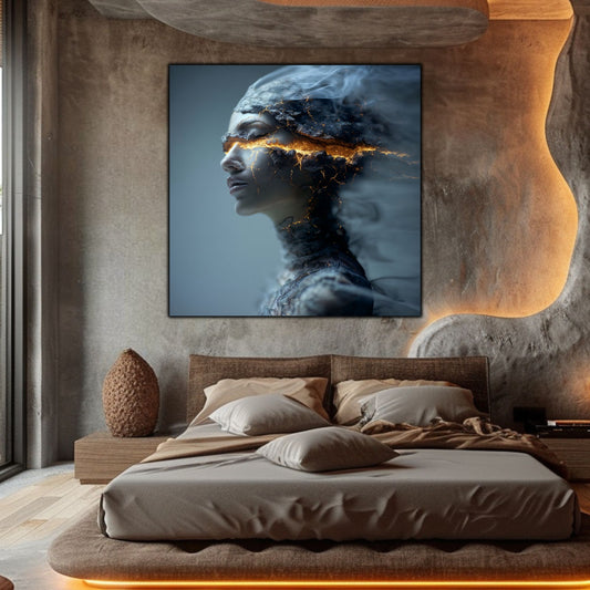 Tablou Decorativ Premium pe Sticla Securizata - „Fractured Dream” - No07