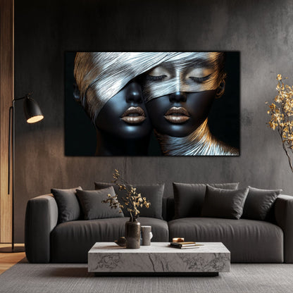 Tablou Decorativ pt Living - Print UV pe Sticla - „Silken Silence” - No09