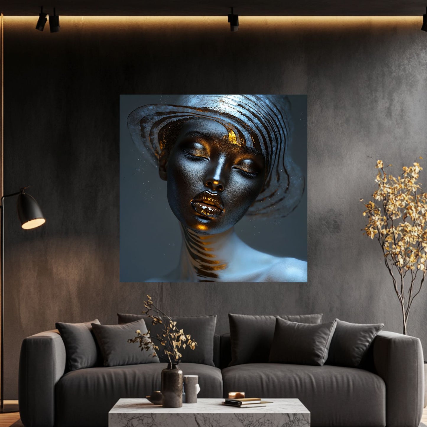 Dark White - Tablou Sticla Securizata - NO01