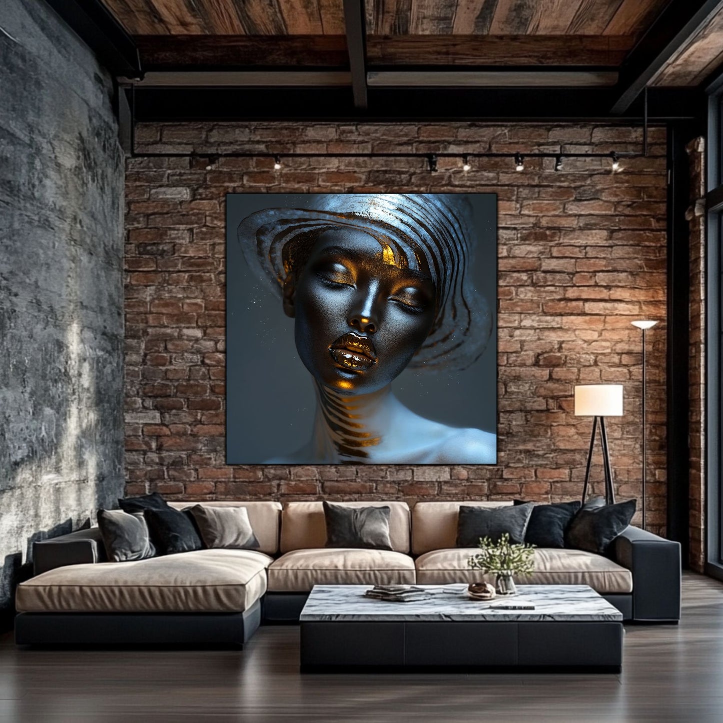 Dark White - Tablou Sticla Securizata - NO01