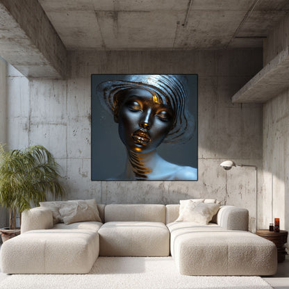 Dark White - Tablou Sticla Securizata - NO01