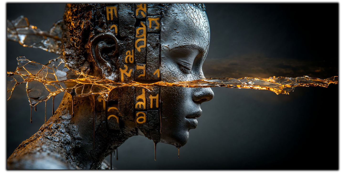 Tablou Sticla Securizata - Broken Mind 04