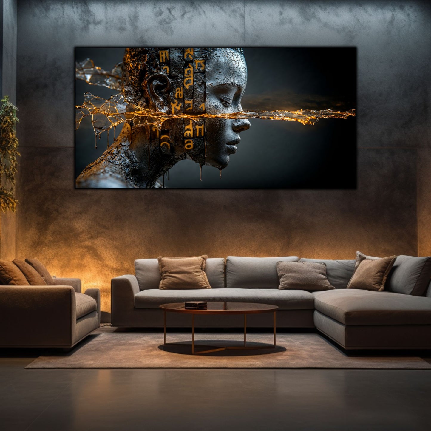 Tablou Sticla Securizata - Broken Mind 04