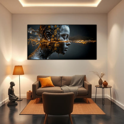 Tablou Sticla Securizata - Broken Mind 04