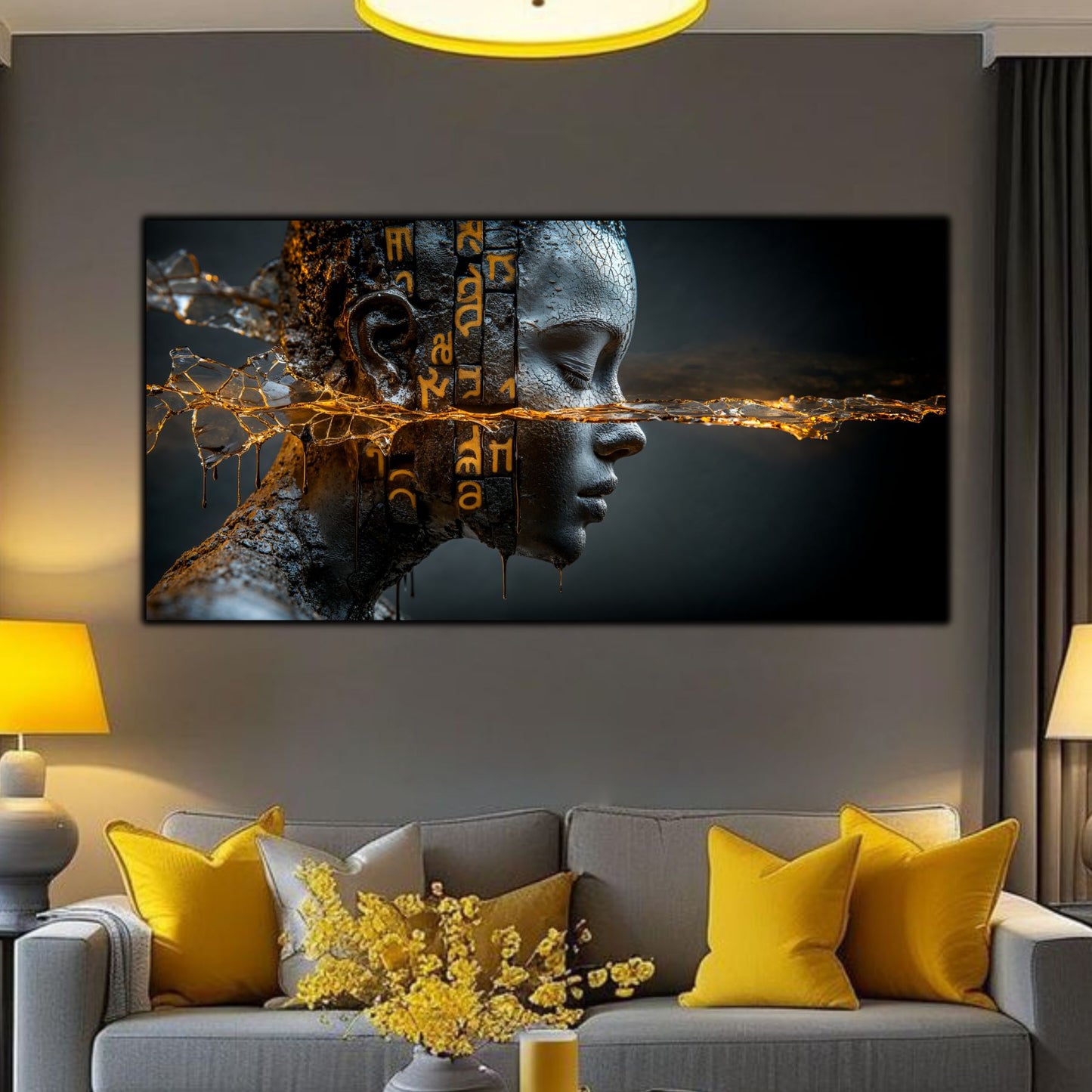 Tablou Sticla Securizata - Broken Mind 04