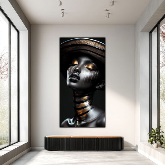 Dark Glow - Tablou elegant pe sticlă securizată pentru living modern