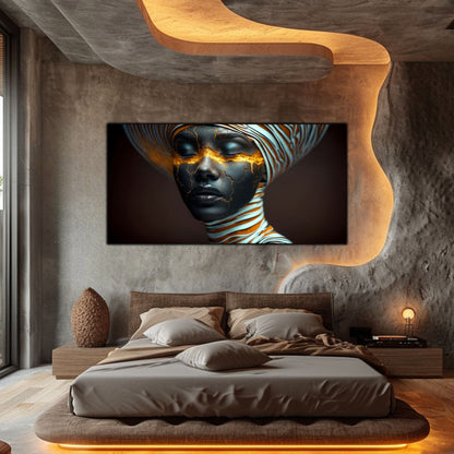 Dark Glow - Tablou elegant pe sticlă securizată pentru living contemporan
