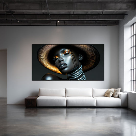 Dark Glow - Tablou elegant pe sticlă securizată pentru living contemporan