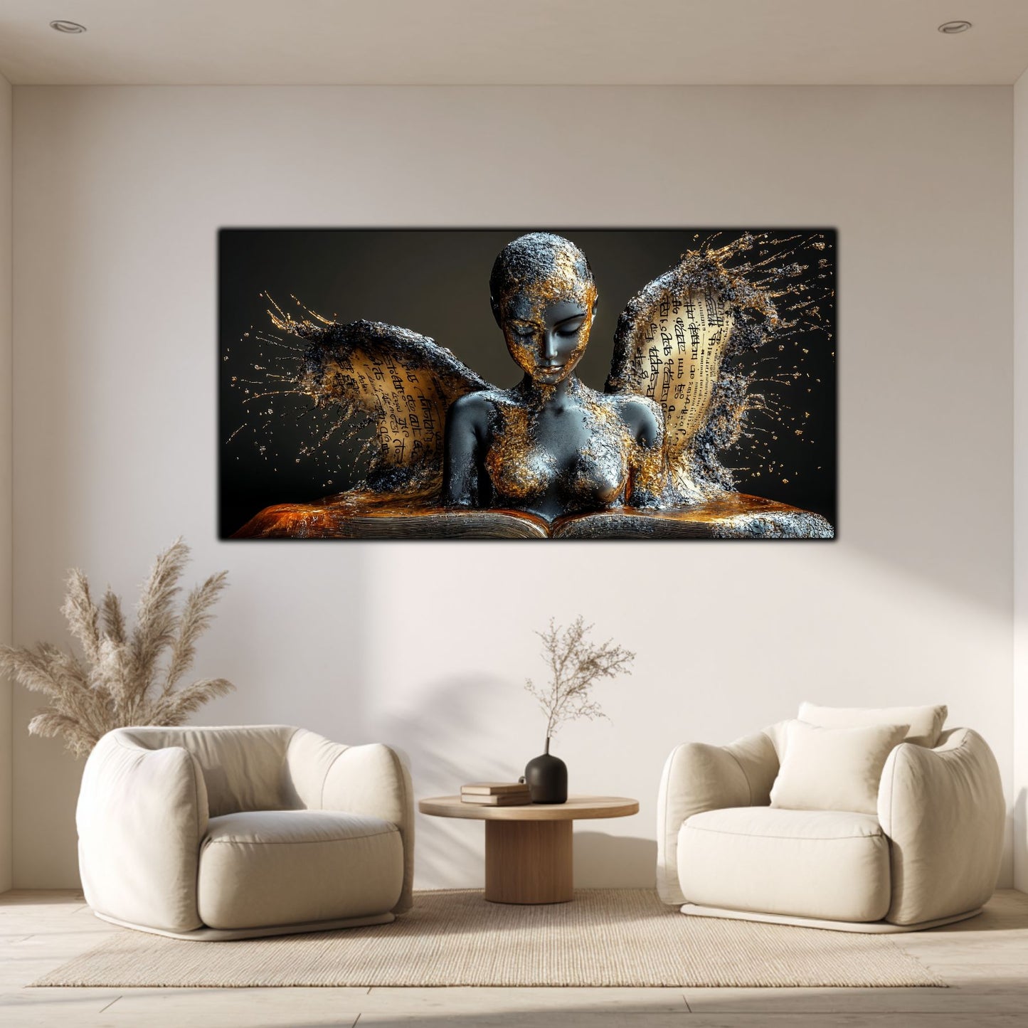 Dark Glow - Tablou elegant pe sticlă securizată pentru living contemporan