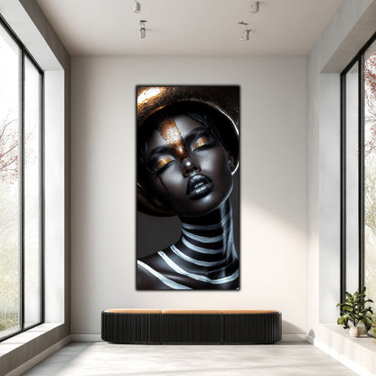 Dark Glow - Tablou elegant pe sticlă securizată pentru living modern