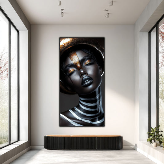 Dark Glow - Tablou elegant pe sticlă securizată pentru living modern