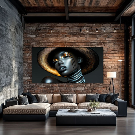 Dark Glow - Tablou elegant pe sticlă securizată pentru living contemporan