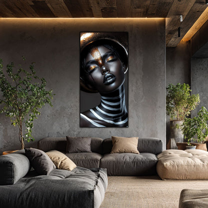 Dark Glow - Tablou elegant pe sticlă securizată pentru living modern