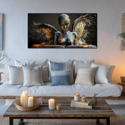 Dark Glow - Tablou elegant pe sticlă securizată pentru living contemporan