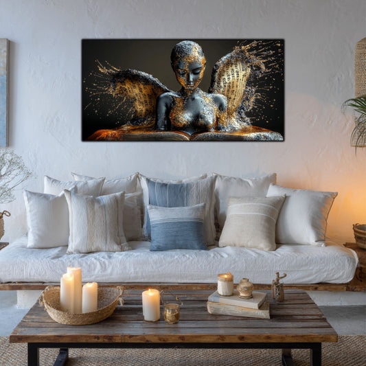 Dark Glow - Tablou elegant pe sticlă securizată pentru living contemporan