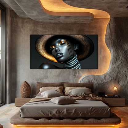 Dark Glow - Tablou elegant pe sticlă securizată pentru living contemporan