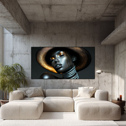 Dark Glow - Tablou elegant pe sticlă securizată pentru living contemporan