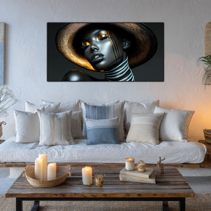 Dark Glow - Tablou elegant pe sticlă securizată pentru living contemporan