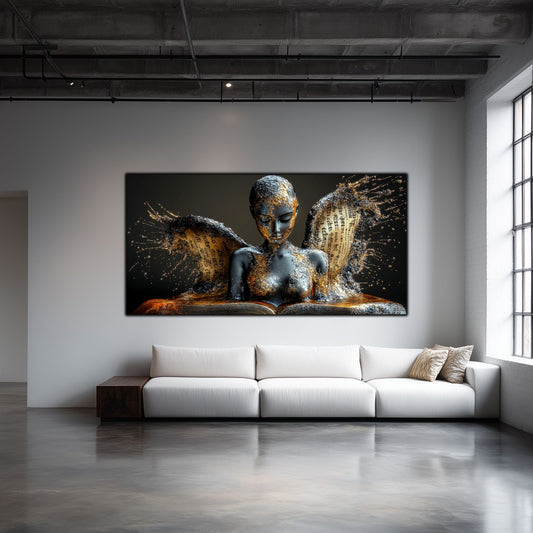 Dark Glow - Tablou elegant pe sticlă securizată pentru living contemporan