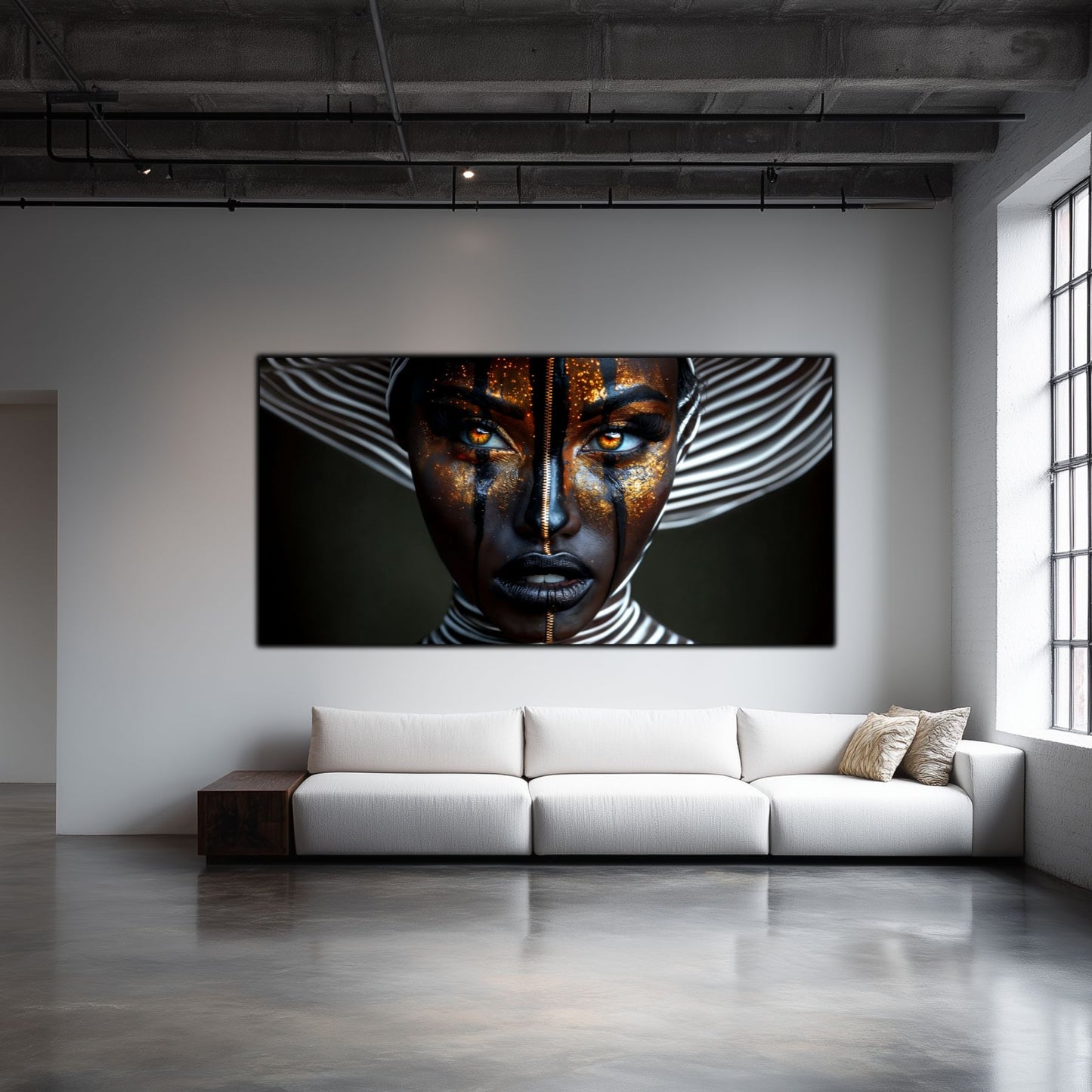 Dark Glow - Tablou elegant pe sticlă securizată pentru living contemporan