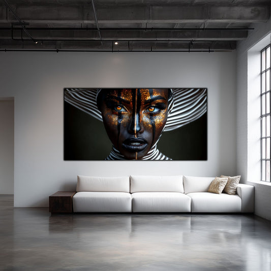 Dark Glow - Tablou elegant pe sticlă securizată pentru living contemporan